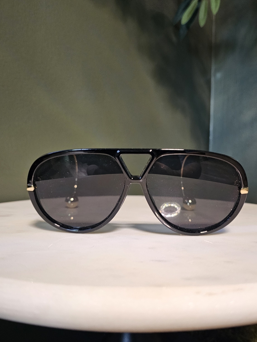 Womens Black Aviator Sunglasses - Classic Shield Style